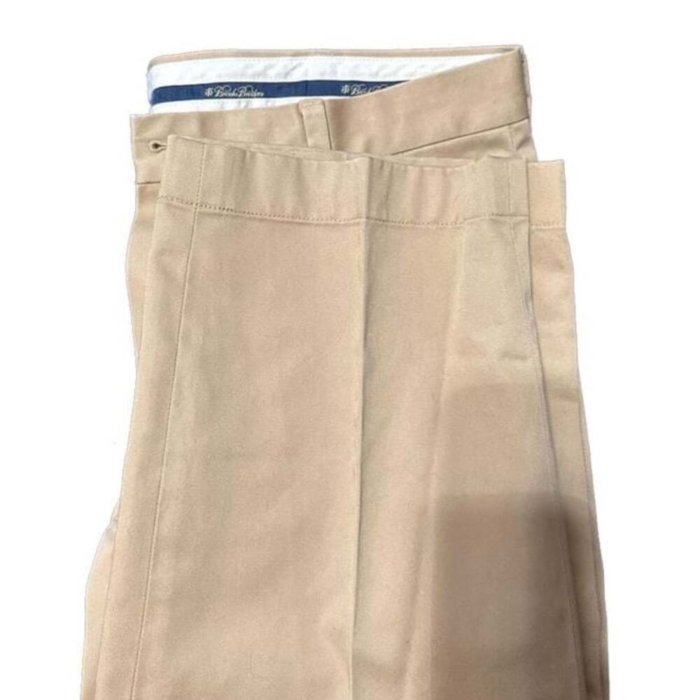 Brooks Brothers Pants Mens 36 X 32 Hudson Chino Grey Cotton Blend Pockets - Picture 2 of 2